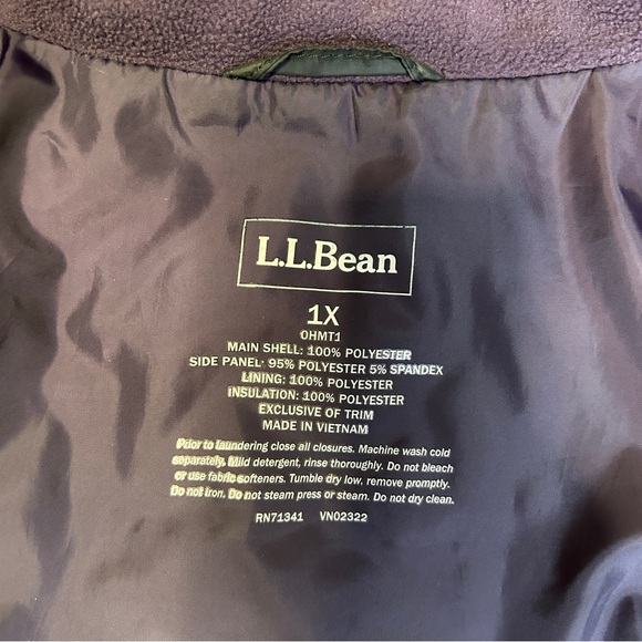 LL Bean Women’s Size 1X quilted Vest Lightweight Outdoor Hiking Everyday Fall - Picture 9 of 9